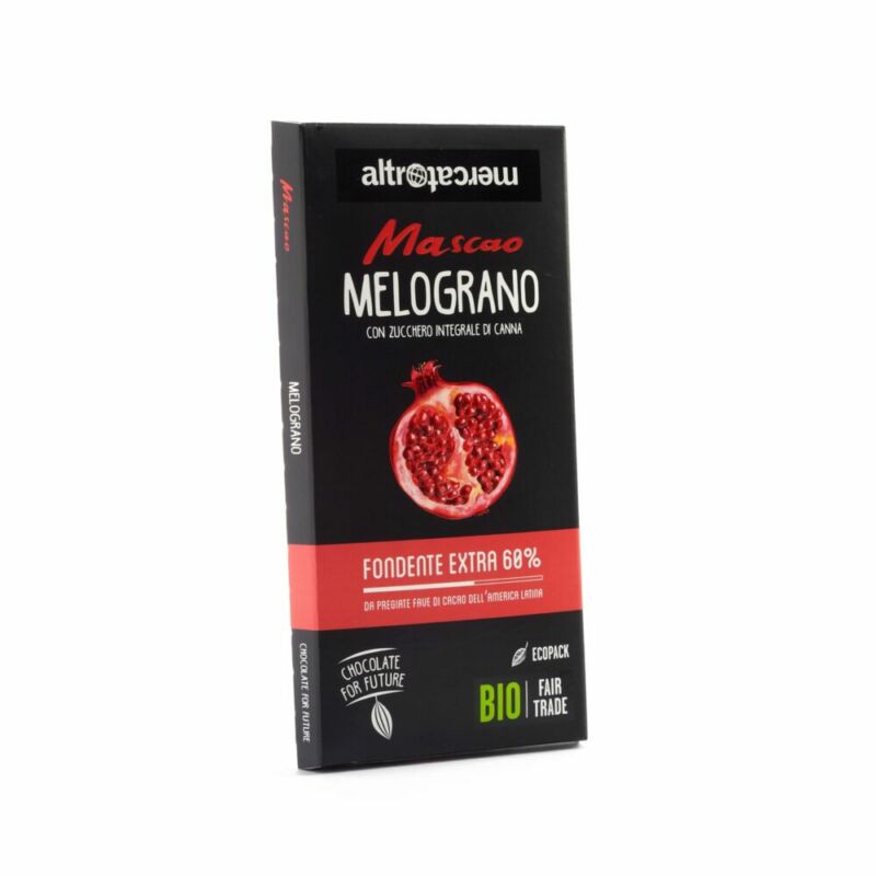 Cioccolato Mascao fondente extra al melograno - bio - 80g