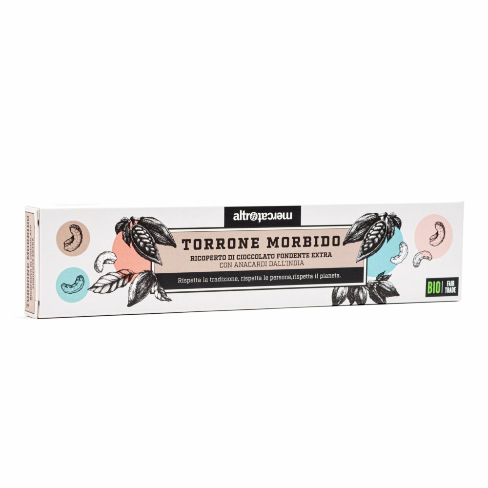 torrone morbido ricoperto - bio - stecca - immagine 2