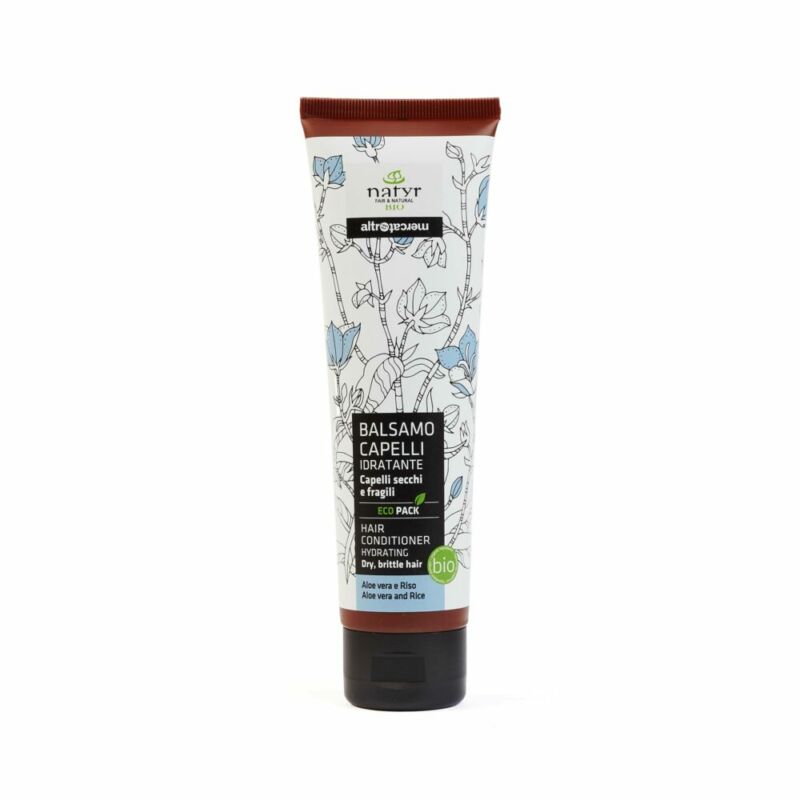 Balsamo capelli Idratante - capelli secchi e fragili - Aloe vera e riso - bio