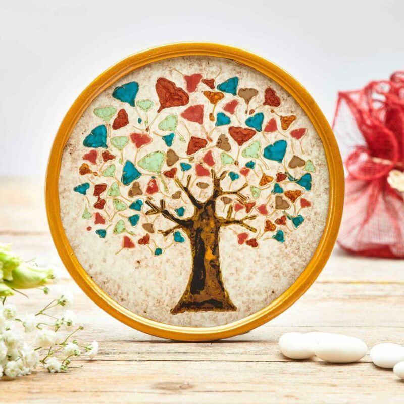 Bomboniera Quadretto/vuotatasche Albero della Vita - immagine 2